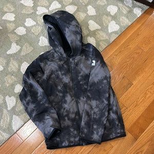 Abercrombie Kids Light Fleece Jacket, Black Tie Dye